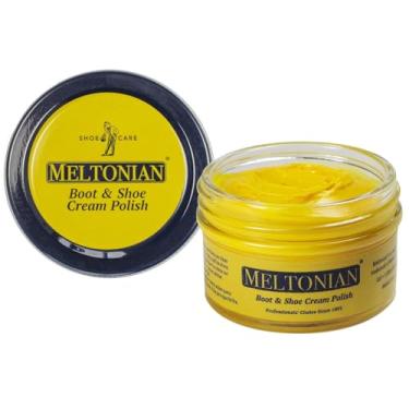 Imagem de Meltonian Esmalte creme para sapatos - Cera natural e óleos - Esmalte marrom e preto para couro - restaura e protege, mais de 60 cores, Limão, 1.7 oz
