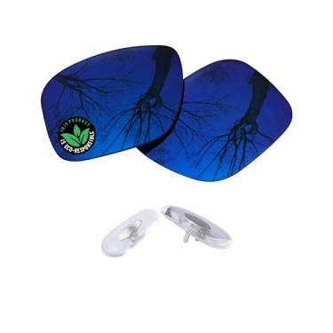 Imagem de Raydi Lentes de reposição de policarbonato e protetores de nariz para óculos de sol quadrados RayBan RB3483 60 mm - Trail Blue Mirror - Polarizado