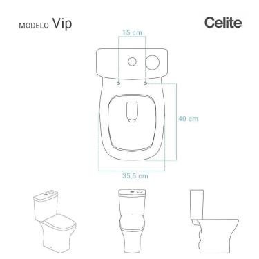 Imagem de Assento Sanitário Almofadado Vip Branco Para Vaso Celite
