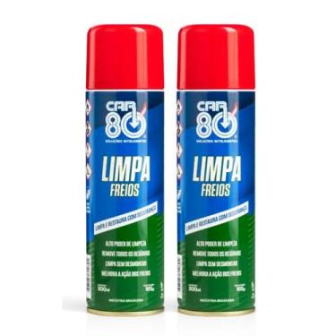 Imagem de Limpa Freios Spray 300ml Limpeza Restauração Car80, 2 Unidades