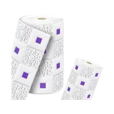 Imagem de Adesivos De Parede 3D À Prova D'água Com Padrão De Tijolos De 70cm X 2