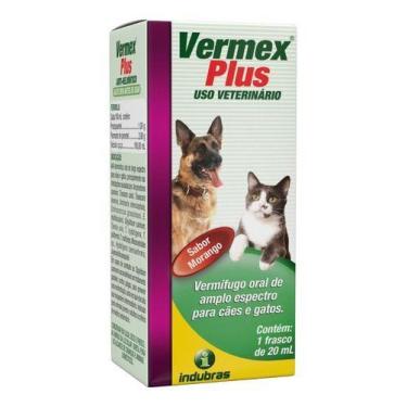 Imagem de Vermex Plus 20ml - Vermifugo Oral Caes E Gatos - Indubras