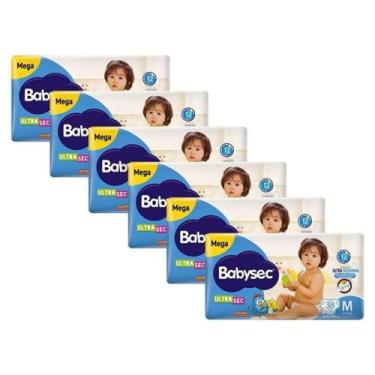 Imagem de KIT 6 Fraldas BabySec Ultra Mega Tamanho M 38 Unidades