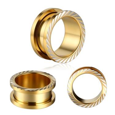 Imagem de LOMISS ALARGADOR AÇO CIRÚRGICO PVD COM DETALHES (DOURADO, 8MM)