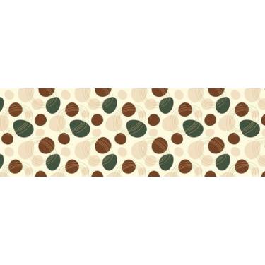 Imagem de kit cozinha passadeira 100x40cm e tapete verde bege 60x40cm - Deluzz