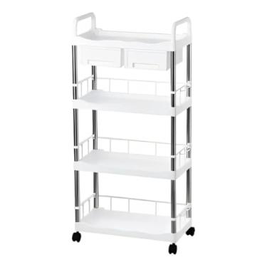 Imagem de Prateleira Carrinho Multiuso Fruteira Organizador de Cozinha 3/4 Andares Rodinhas Suporte Pratico - MJ BRANDS