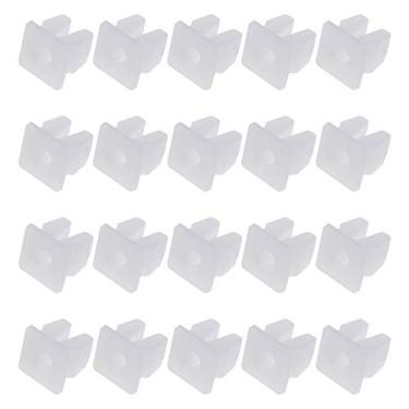 Imagem de 20 argolas de parafuso de veículo, porcas expansíveis, retentores de clipe de montagem de plástico branco, universal, para carro, barco, serve para furos de 7 x 7 mm