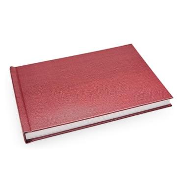 Imagem de Álbum de fotos Ical, encadernação fotolivro autocolante, folhas de papel rígido branco, para 20 fotos 15x21cm horizontal - linha Instalivro - modelo vermelho com textura - 759