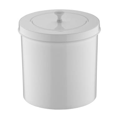 Imagem de Lixeira c/tampa 5 litros branco - Future | Com sistema que esconde o saco de lixo