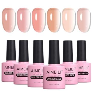 Imagem de AIMEILI Hema Free Gel base construtor Esmaltes em Gel Kit, Esmlates de Unhas Nail Gel Soak Off U V Gel Conjunto De Esmaltes 6pcs X 10ml - Kit Set 34