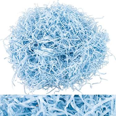 Imagem de Whaline Cesta de grama artesanal desfiada ráfia papel de enchimento de presente para embalagem de presente faça você mesmo cesta de Páscoa enchimento de ovo suprimentos de festa acessórios de