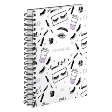 Imagem de Agenda Comercial 2026 Personalizada Capa Dura Salão de Beleza Charm Cores (Lilás)