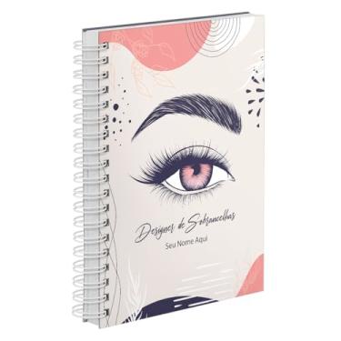 Imagem de Agenda Comercial 2026 Personalizada Capa Dura Design de Sobrancelhas Azul