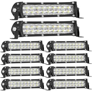 Imagem de SAN YOUNG Barras De Luz Led San-Young Slim 7", 12V-60V, Luzes Barra Para Caminhão Off-Road, 60W, 6000Lm, Combinadas, Cápsulas Pequenas À Prova D'Água Quadriciclo, Utv, Rv, Cortador Grama, Carrinho G