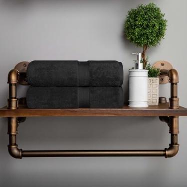 Imagem de SUPERIOR Madison Toalhas de banho de algodão egípcio, toalhas de luxo, essenciais de pelúcia grossa, peso pesado absorvente, hotel, resort, spa, piscina, essenciais para banheiro doméstico, inclui 2