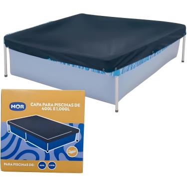 Imagem de Mor - Capa Piscina Retangular Preta 400 a 1000 Litros PVC Resistente UV.