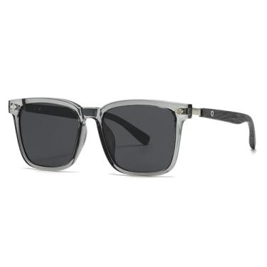 Imagem de HPIRME Óculos polarizados de 1,1 espessura, armação masculina e feminina (cinza)