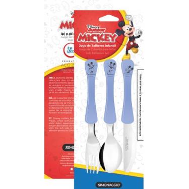 Imagem de Talher Infantil Princesa Disney Inox Simonaggio Frozen Minnie Carros T