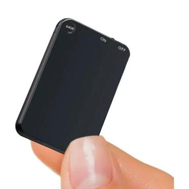Imagem de Mini Gravador Espião Escuta Profissional 64GB - Genérica