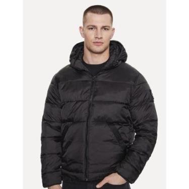 Imagem de Jaqueta Calvin Klein Jeans Masculina Padded Hoodie Preta-Masculino