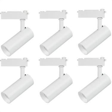 Imagem de Kit 6 Spot Led MR16 para Trilho Eletrificado Branco 110/220v - Blumena