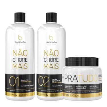 Imagem de Bórabella Progressiva Not Cry More 2x1000ml + Máscara PraTudo 1Kg