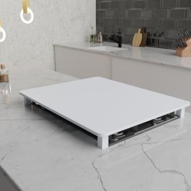 Imagem de Tampa Para Cooktop Brastemp 4 Bocas BDJ77AB 77 X 51 cm Branco Laca