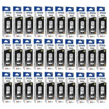 Imagem de Kit 30 tintas original t544 l3110 l3210 l3250 preto