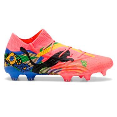 Imagem de PUMA Chuteira masculina Nmj X Future 7 Ultimate Firm GroundArtificial Ground Chuteira Cleated, terra firme - Rosa - Tamanho 42