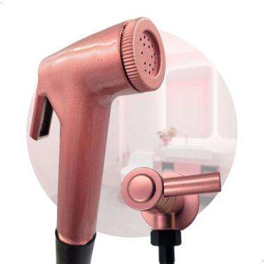 Imagem de Ducha Higienica Preta E Rose Gold 120cm Crie Construa