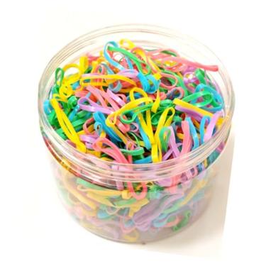 Imagem de Mini faixas elásticas de cabelo, 2000 peças de suportes de rabo de cavalo pequenos, sem vincos e sem danos para crianças, meninas (cor macaron)