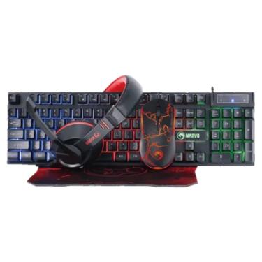 Imagem de Kit Gamer 4 Em 1 Scorpion Cm-409 Marvo, Headset, Teclado Membrana, Mouse 3200dpi E Mousepad