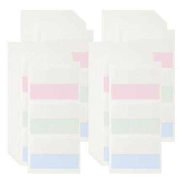 Imagem de PATIKIL Guias adesivas transparentes transparentes, 120 peças, marcadores de página para cadernos de escritório, pasta de arquivos, livro contábil, Morandi, 3 cores
