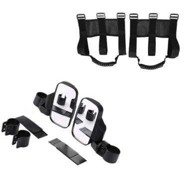 Imagem de AfterMokit UTV Offroad conjunto de espelhos retrovisores laterais com alça grande e visão superampla, 4,4 cm