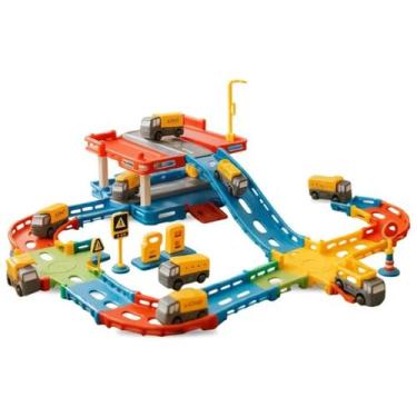 Imagem de Pista de Carrinhos com Garagem de 2 Andares e Rampa de Descida Inclui 