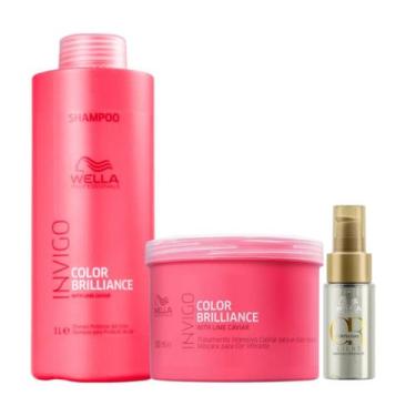 Imagem de Wella Brilliance Sh 1000ml + Masc 500ml + Oleo Light 30ml - Wella prof