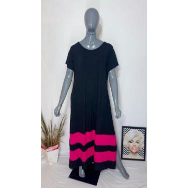 Imagem de Vestido Faixa Com Bolso e Fenda Lateral Moda Femenina - modanascimento