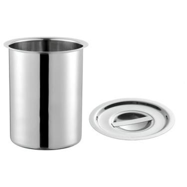 Imagem de OCS Parts Conjunto de panela Bain Marie de 2 litros com tampa | Panela de aço inoxidável de 16 cm x 11 cm para alimentos quentes ou frios, cozinhas domésticas, fogão, mesas de vapor, eventos de bufê,