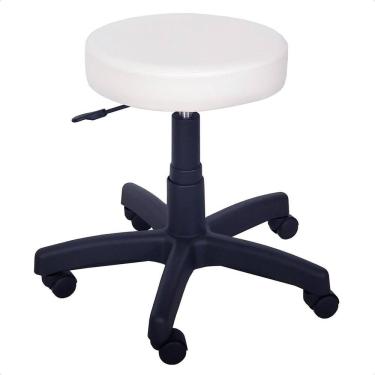 Imagem de Cadeira Mocho Banqueta Giratória com Rodízios e Pistão a Gás