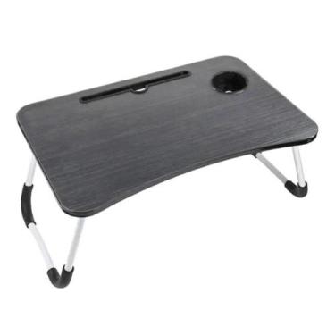 Imagem de Mesa Suporte Para Notebook Mdf Multiuso Dobrável Cama Sofá - Onyx
