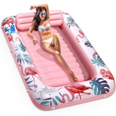 Imagem de Espreguiçadeira de bronzeamento inflável PANADAJOY Flamingo para adult