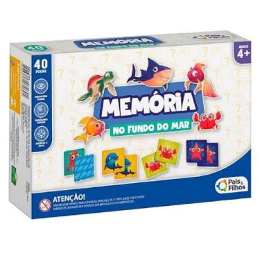 Imagem de Jogo da Memória Fundo do Mar - Pais &amp Filhos - Pais & Filhos, Único