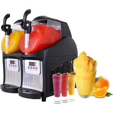 Imagem de Máquina De Lama De Gelo Comercial De 5l, Máquina De Fabricação De Lama De Gelo Comercial De 300w, Máquina De Fabricação De Raspadinha De Gelo De Bancada Com Liquidificador De Smoothie 2.5l