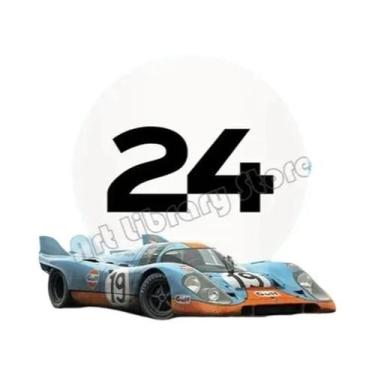 Imagem de Pôster Retrô De Carro Clássico, 24 Horas De Le Mans, Arte De Parede, P