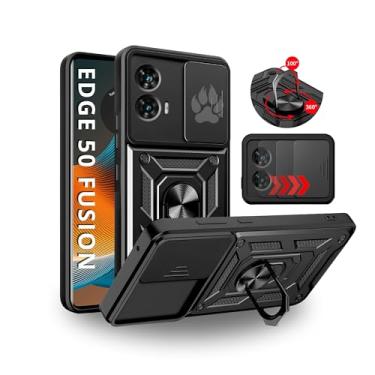 Imagem de Capa Capinha Armor Anti Impacto Ring Luxo Para Moto Edge 50 Fusion (Tela 6.7) + Anel Giratório + Proteção De Câmera - Proteção Militar