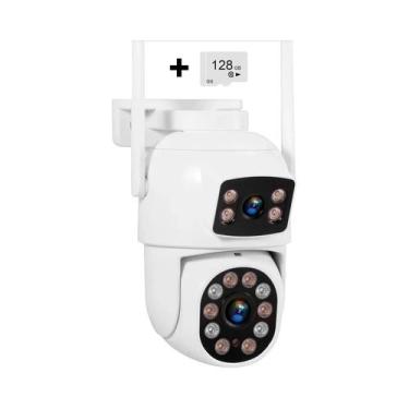 Imagem de Câmera IP 4G Externa 6MP PTZ Com Cartão SIM Vigilância CCTV Visão Notu