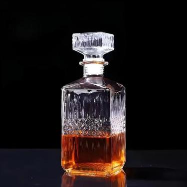 Imagem de Licoreira Garrafa Vidro Para Whisky Licor Retro Mimo Style