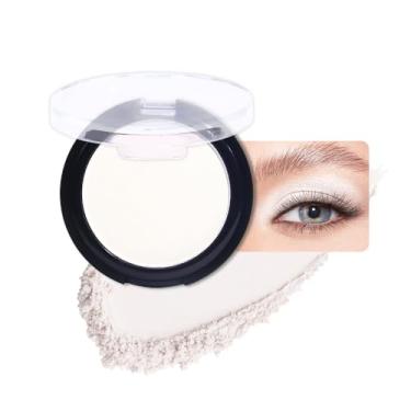 Imagem de Paleta de sombras monocromáticas foscas, branco perolado, neutro, pó prensado fosco, sombra única, sombra natural de longa duração, talco, parabeno, vegano e livre de crueldade