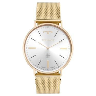Imagem de Relógio Technos Masculino Ref: 2025Ltz/1C Slim Mesh Dourado