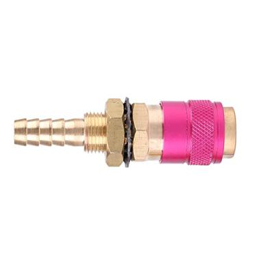 Imagem de SALALIS Adaptador de Latão M8 Refrigerado por água e Gás, Conector de Mangueira Rápida para Mig Tig Welder Tocha, Suprimentos Industriais (Vermelho)